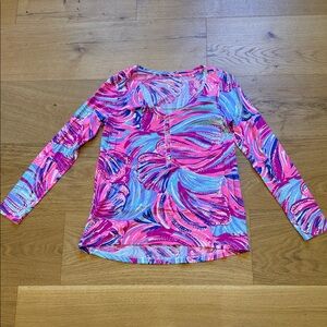 Lilly Pulitzer Pink and Blue Long Sleeve Tee